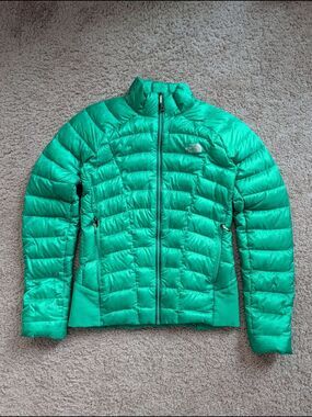 The North Face Womens Green Summit Series 800 Goose Down Puffer Jacket Small